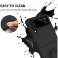 thumbnail image 5 of for Samsung Galaxy Z Flip 4 Case, Slim Fit Ring Holder Kickstand Liquid Silicone Soft Gel Rubber Bumper Shockproof Women Men Girls Boys Case for Samsung Galaxy Z Flip 4 5G 6.7" 2022, Black, 5 of 17