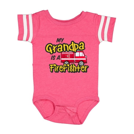 

Inktastic My Grandpa is a Firefighter with Fire Truck Gift Baby Boy or Baby Girl Bodysuit