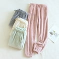 thumbnail image 4 of Womens Pajama Pants Pj Pants Winter Warm Flannel Casual Adjustable Trousers Home Fashion Casual Pajama Bottoms Sleep Pants Hot Pink L, 4 of 5