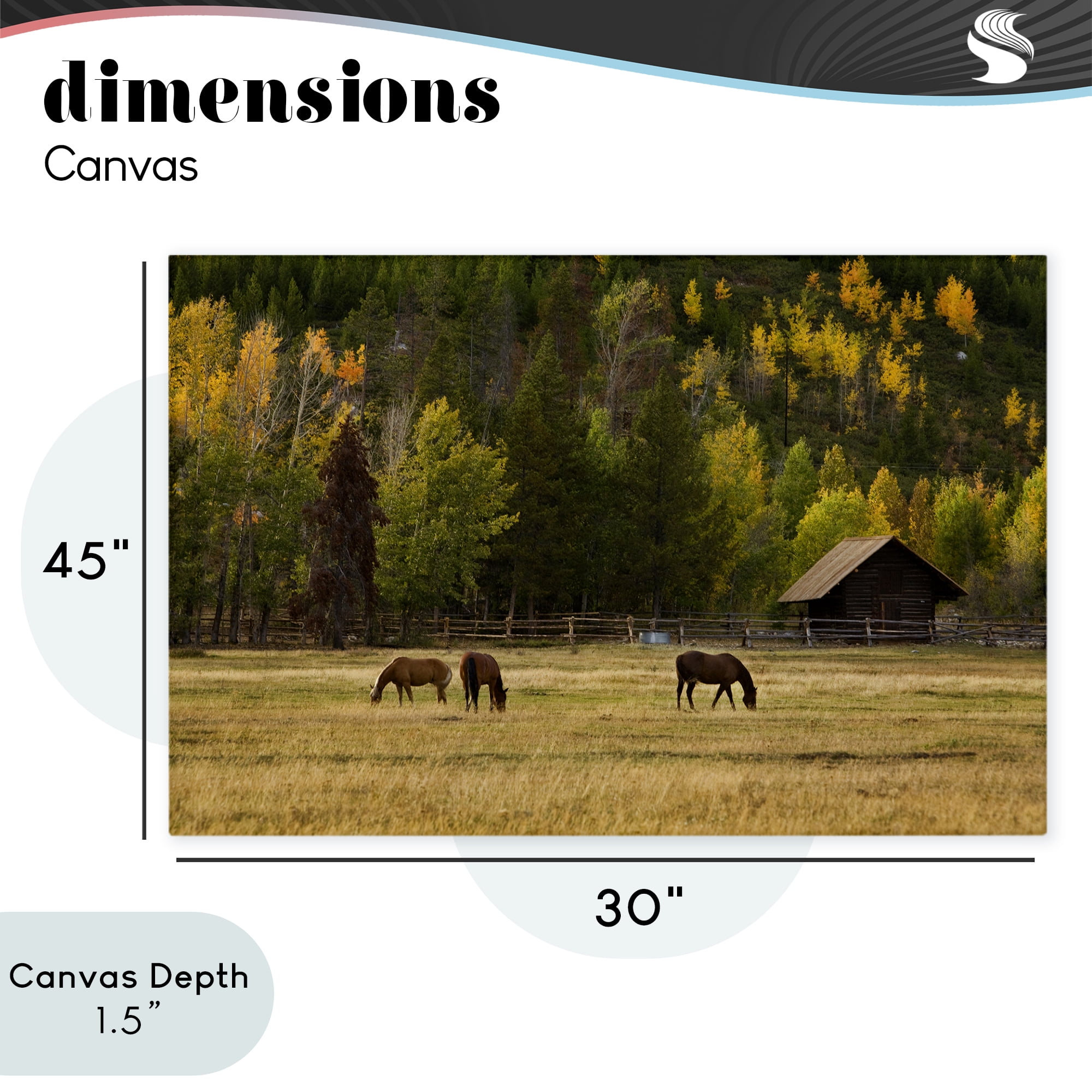 Stupell Industries Horses In Jackson Hole Canvas Wall Art, design by Scott Stulberg