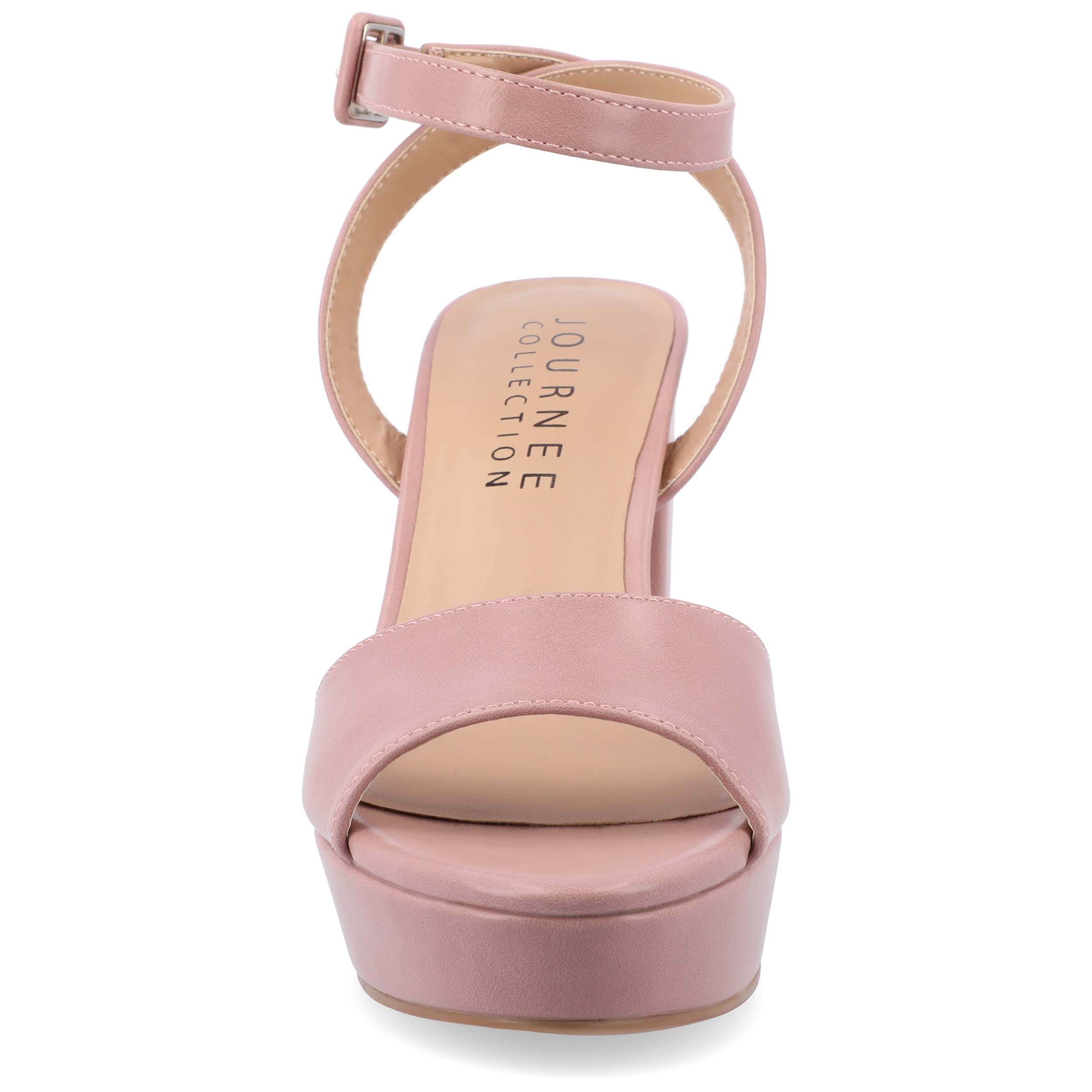 Journee Womens Nairri Vegan Leather Platform Heel Dress Sandals, Widths Available