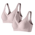 thumbnail image 1 of Push Up Bra For Women with Lift and Side Support, Solid Color T-Shirt Bra, 2-Pack Lingerie for Everyday Wear, 1 of 8