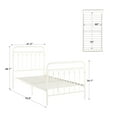 thumbnail image 6 of Weston Home Gabrielle Metal Arches Platform Twin Bed, White, 6 of 10
