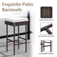 thumbnail image 5 of Gymax Patio Rattan Barstools Set of 2 Outdoor Wicker Bar Height Chairs w/ Footrest & Soft Cushions, 5 of 6