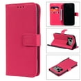 thumbnail image 2 of for iPhone 17 Pro Phone Case Wallet,Women Flip Folio Cover with Credit Card Holders & Cash Pocket Solid Color PU Leather Kickstand Shockproof Case with Hand Strap for Woman Men,Rose, 2 of 11