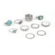 thumbnail image 4 of Set para mujer, anillos apilables de piedra plateada estilo bohemio, anillos apilables para dedos, vintage, 10 unidades, anillos retro, 4 of 8