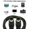 thumbnail image 5 of Cable S Video Uxcell de 6 pies, cable S-Video Mini DIN de 4 pines macho a macho con conector chapado en oro, 5 of 5