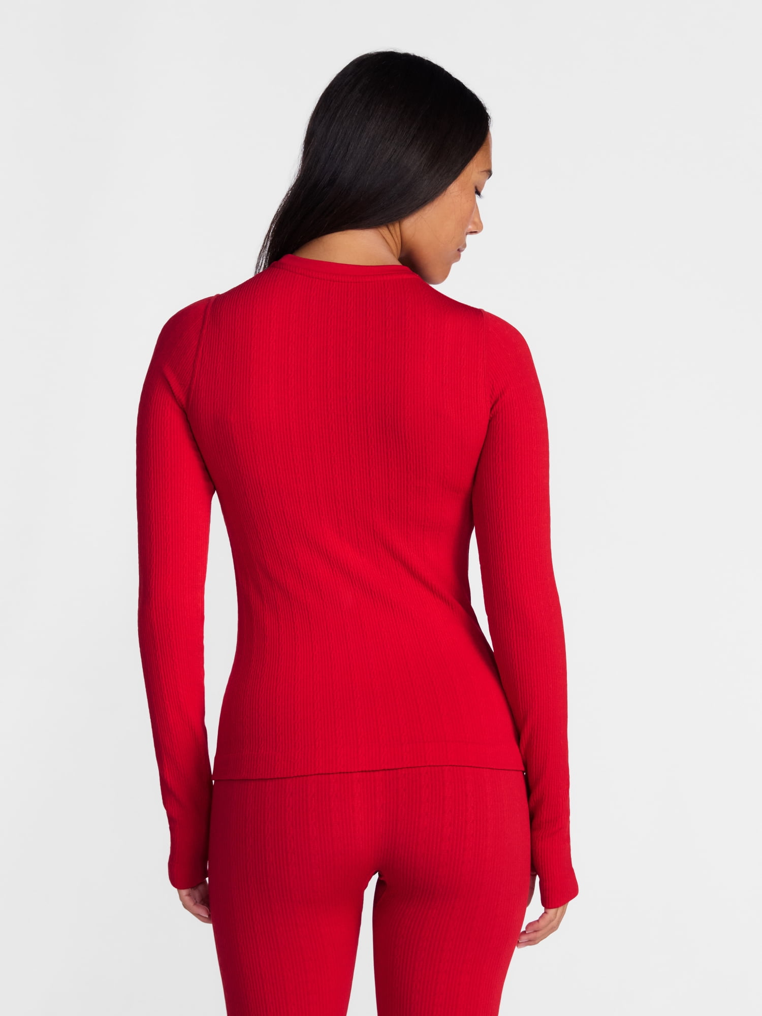 Ozark Trail Women’s Warmer Thermal Long Sleeve Seamless Fleece Top, Sizes XS-XXL