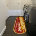 thumbnail image 4 of Ottomanson Non-Slip Rubberback Text 2x5 Laundry Room Runner Rug, 20" x 59" Oval, Red/Yellow, 4 of 7