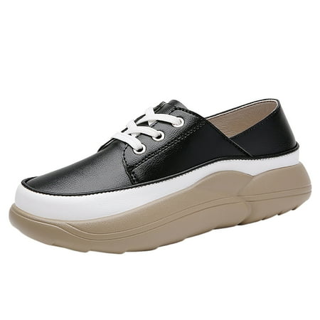 OJSFQUFP Women s Flats Women s Trendy Loafers Fashion Round Toe Slip On Comfort Walking Casual Shoes for Women Pointed Toe Flats for Women Black 38