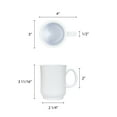thumbnail image 2 of Excellante Milestone white melamine dinnerware collection 8 oz, 3" bulbous mug, comes in dozen, 2 of 2