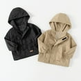 thumbnail image 5 of WOLLED Kids Baby Boys Spring Fall Jackets Toddler Hooded Trench Coat Boys Solid Colour Outerwear for 1-7 T, 5 of 9