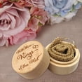 thumbnail image 1 of Iumwxz 1pcs Personalized Retro Ring Box Wedding Valentines Wooden Jewelry Box, 1 of 3