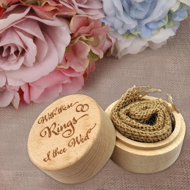 Joyeros para mujer, joyeros y organizadores. 1 caja de anillo personalizada para boda, San Valentín, joyero de madera. Joyeros.