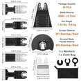thumbnail image 5 of VEVOR 30PCS Oscillating Saw Blades, Universal Quick Release Oscillating Saw Blades, 8 Types Wood Metal Plastic Oscillating Tool Blades, Fit Dewalt Bosch Milwaukee Hitachi Chicago Craftsman, 5 of 9