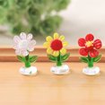 thumbnail image 3 of 4 Uds estatuilla de flor de vidrio soplado a mano adorno de flor pisapapeles Decoración de mesa, ramo de vidrio para decoración del hogar, 3 of 5