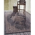 thumbnail image 1 of Unique Loom Traditional Collection Classic Medallion Transitional Indoor and Outdoor Flatweave Area Rug, 9 x 12 Feet, Charcoal Gray/Beige, 1 of 1