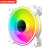 Ventilador De Chasis COOLMOON 12cm Silent 4Pin PWM 5V 3Pin ARGB Aura Sync Case Ventilador de refrigeración Blanco