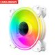 thumbnail image 1 of Ventilador De Chasis COOLMOON 12cm Silent 4Pin PWM 5V 3Pin ARGB Aura Sync Case Ventilador de refrigeración Blanco, 1 of 9