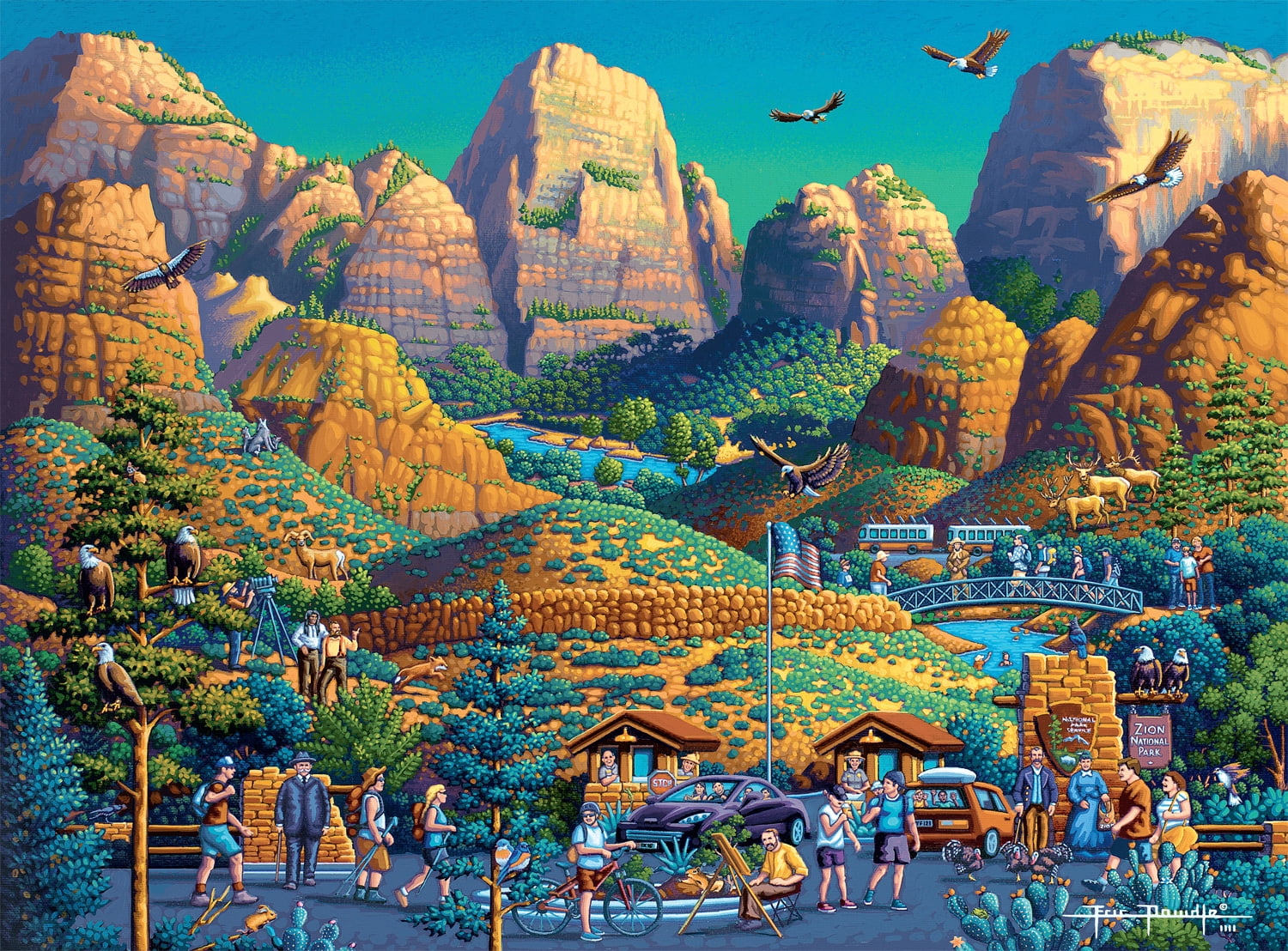 Buffalo Games 1000-Piece Dowdle Zion Interlocking Jigsaw Puzzle