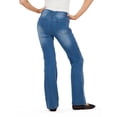 thumbnail image 4 of Forever 21 Women’s Denim Pants with Rhinestones and Embroidered Back Pocket, Straight Leg Jeans for Casual Outfits and Everyday Wear, 0-14, 4 of 6