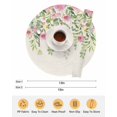 thumbnail image 6 of 13 Inch Round Placemats Set of 6, Colorful Flowers Non Slip Heat Insulation PP Table Mats, Spring Floral Leaves Botanical Country Beige Washable Place Mats for Kitchen Dining Party Table Decor, 6 of 7