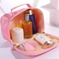 thumbnail image 3 of Pink Sequin Cosmetic Makeup Bag, 3 of 7