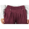 thumbnail image 3 of Bimba Women's Rayon Capri Culottes with Back Elastic Casual Summer Pants With Pockets Wine - Medium, 3 of 9
