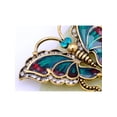 thumbnail image 4 of Womens Antique Golden Tone Turquoise Red Vintage Butterfly Brooch Pin, 4 of 4