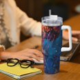 thumbnail image 6 of KLL Colorful Jellyfish Abstract Print 40oz Stainless Steel Insulated Car Cup Coffee Mug with Spillproof Lid - Keep Your Drink Hot or Cold on the Go, 6 of 8