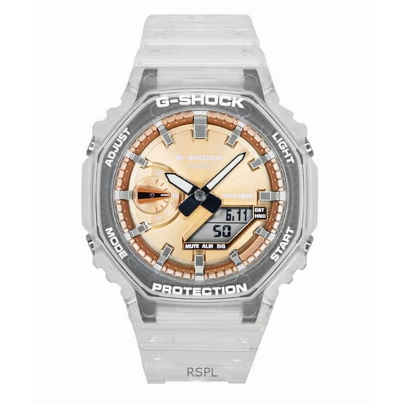 Casio G-Shock Analog Digital Resin Strap Bronze Dial Quartz GA-2100BM-7A5 200M Unisex Watch