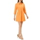 thumbnail image 4 of Vestido de camisa para mujer INSPIRE CHIC de manga 3/4, con botones, mini vestido, color naranja, talla M, 4 of 6