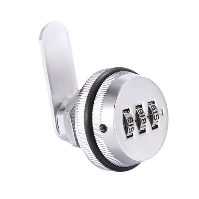 Cerradura de leva combinada Eigraketly Para gabinetes 3 dígitos plata 19X20mm