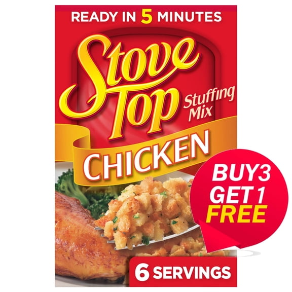 (Buy 3 Get 1 Free) Stove Top Chicken Stuffing Mix Side Dish, 6 oz Box