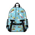 thumbnail image 3 of Excavator and Helicopter Blue Pattern Cute School Backpack Bag for School with Padded Back and Adjustable Shoulder Straps 15.25"x11.5"x5.25", 3 of 5