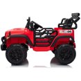 thumbnail image 5 of Funride 24 Volt Ride on Truck with Remote, 4WD Electric Car for Kids 2 Seater with 800W Moter, Bluetooth Music, Spring Suspension, Red, 5 of 9