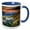Blue/White, variant on 3drose, Mountainside Along the Blue Ridge Parkway, 15oz Two-tone Black Mug