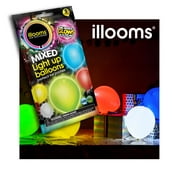 Illooms Light up Balloons - Assorted Colors 5 Pack - Add Fun and Excitement to Your Birthday Party with illooms Balloons