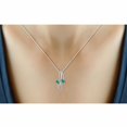 thumbnail image 6 of 1 3/4 Carat T.G.W. Emerald And White Diamond Accent Sterling Silver 3-Piece Jewelry set, 6 of 7