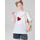 thumbnail image 1 of Women's Heart Printed Short Sleeve T-Shirt Graphic Tees Women Tops, 1 of 1