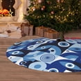 thumbnail image 6 of Sikiie Evil Eye 30-48 inches {designName} Print Christmas Tree Skirt Snowman Xmas Tree Skirt with Edge Christmas Decorations for Holiday Party30", 6 of 7