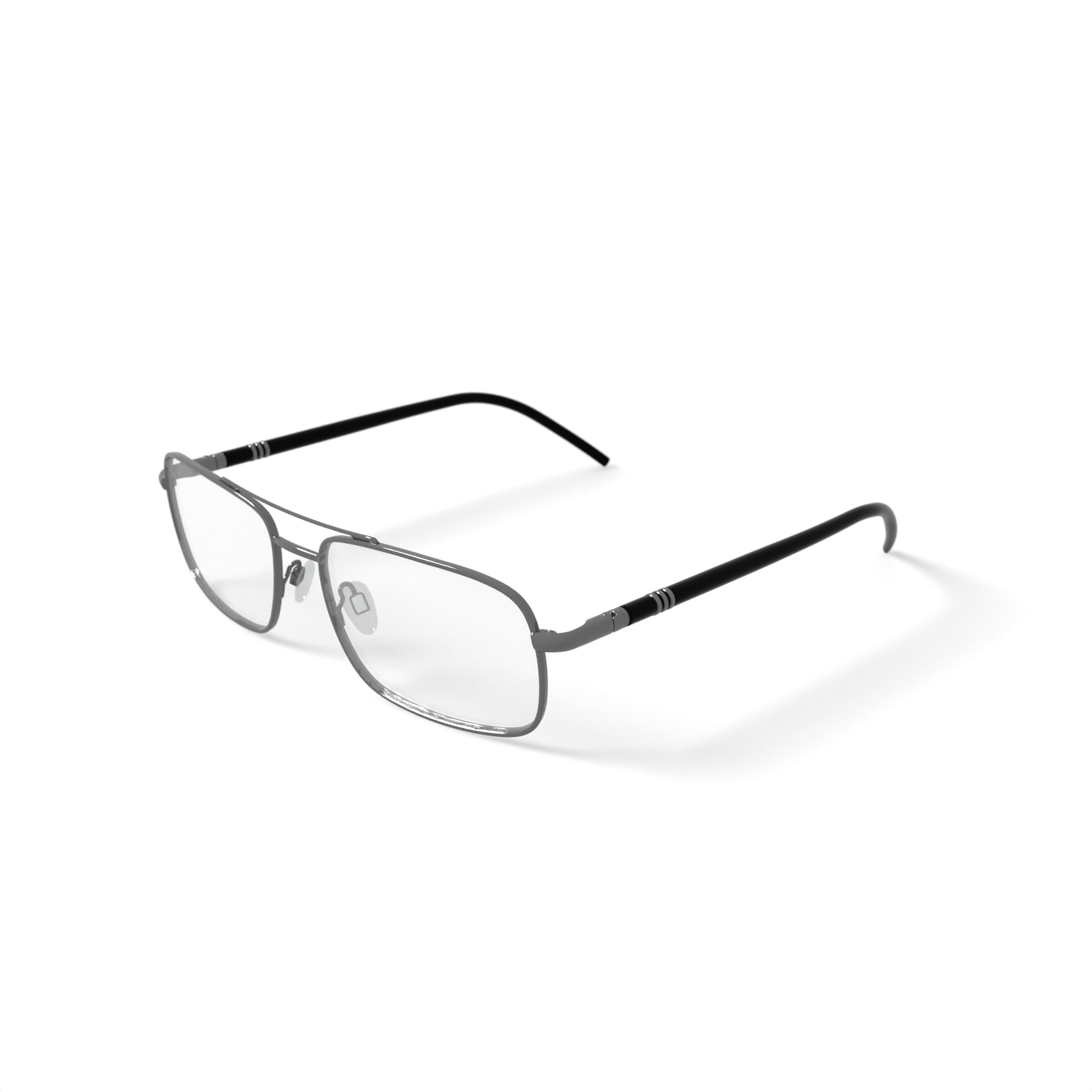 Stetson Men's ST281 Rectangular Prescription Eyeglasses with Case, Gunmetal
