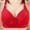 #0140-Red, variant on Xuncatan Women's Push Up Soft Cup Lace Bras Wirefree Jacquard Back Support Posture Anti-sagging Comfortable Breathable Bra Christmas gifts