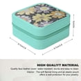 thumbnail image 2 of Creowell Flower Pattern Travel Jewelry Box for Necklaces Rings Earrings Green, 2 of 5