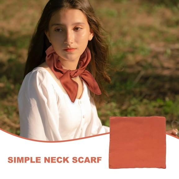 LEXSOMEO 2pcs Women Neck Scarf Solid Colored Neckerchief Fashionable Neck Scarf For Birthday Prom Neckerchief For Women Silk Neckerchief Silk Scarves Women