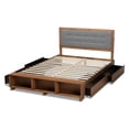 thumbnail image 5 of Baxton Studio Cosma Modern Transitional Ash Walnut Brown Finished Wood 4-Drawer Queen Size Platform Storage Bed, 5 of 5