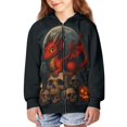 thumbnail image 4 of chaqlin Dragon Hoodies for Boys Size 6-7 Zip Up Hooded Coat Skull Print Long Sleeve Hoodie Sweatshirts Kids School Jacket with Pocket, 4 of 7