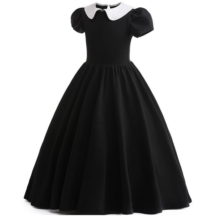 SUEE Halloween Addams Family Costume For Girls Wednesday Dress Peter Pan Collar Outfits - Walmart.com SUEE Halloween Addams Family Costume For Girls Wednesday Dress Peter Pan Collar Outfits - Walmart.com
