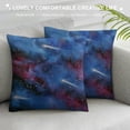 thumbnail image 3 of Chilfamy Space Throw Pillow Cushion Cover, The Sky Stardust Meteor Shower Wish Halo Scenery, Decorative Square Accent Pillow Case 20x20in, 3 of 5