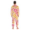 thumbnail image 4 of FORMRS Onesies Pajama for Adults Unisex Hoodie Winter Jumpsuit One Piece Sleepwear, Sizes S-2XL, Pink Grapefruit Slices, 4 of 7
